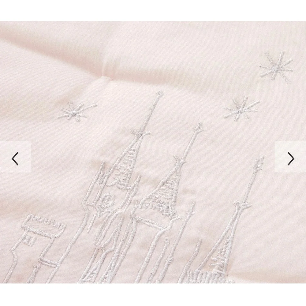 Pottery Barn Kids Disney Princess Quilt Full/Queen Pink Mary Blair Embroidered